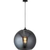 Freelight Pendellampe Visiera 40cm Sort/Røget Glas