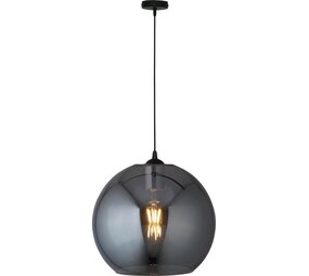 Freelight Pendellampe Visiera 40cm Sort/Røget Glas Freelight Pendellampe Visiera 40cm Sort/Røget Glas