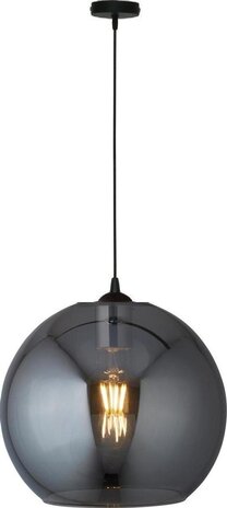 Freelight Pendellampe Visiera 40cm Sort/Røget Glas Freelight Pendellampe Visiera 40cm Sort/Røget Glas