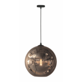 Freelight Pendellampe Visiera 50cm Sort/Røget Glas