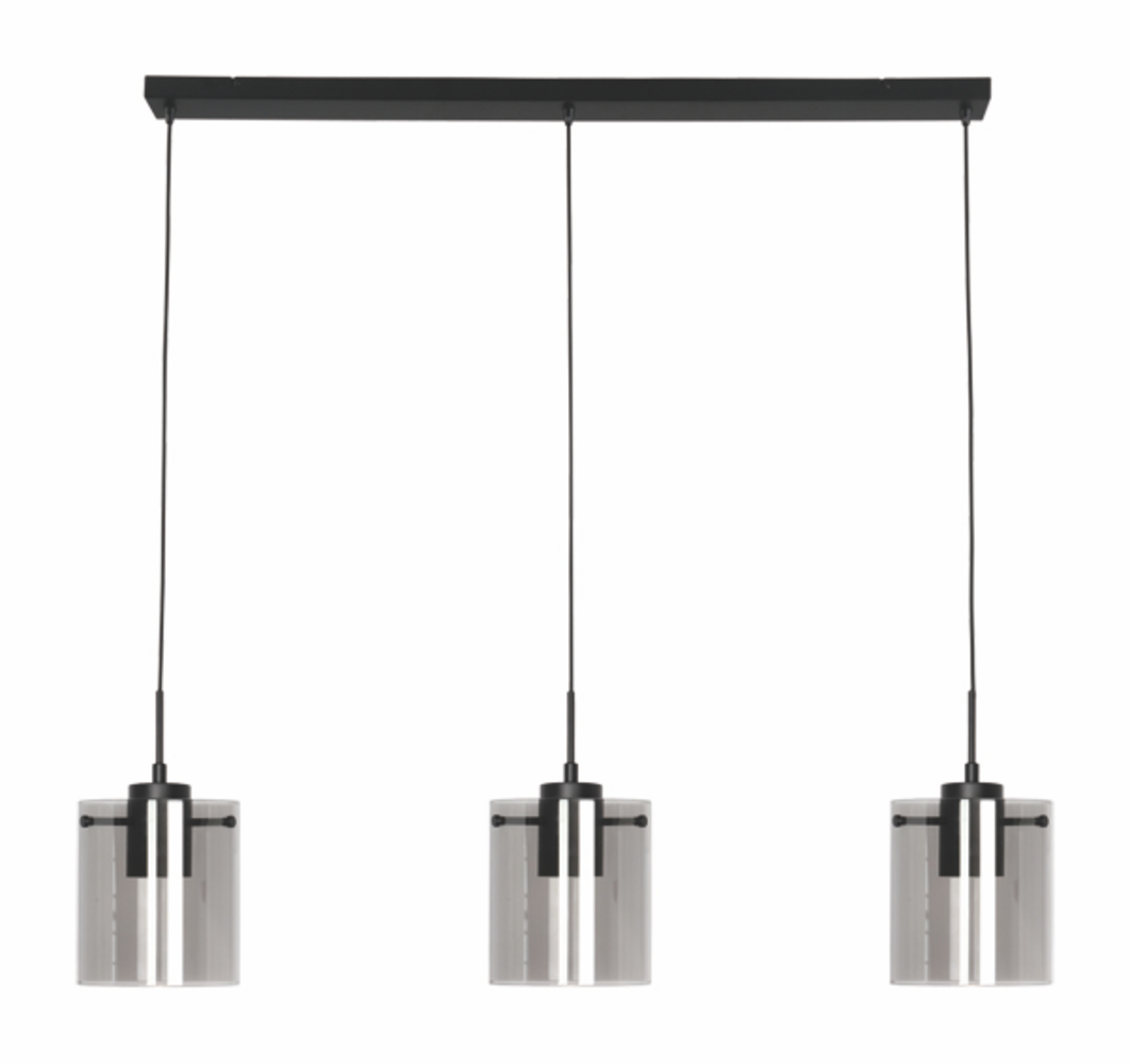 Freelight Pendellampe Interno 3-fatninger Sort / Røget Glas Freelight Pendellampe Interno 3-fatninger Sort / Røget Glas