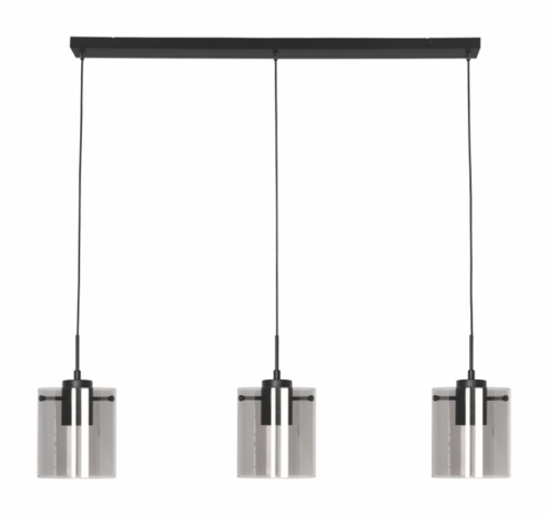 Freelight Pendellampe Interno 3-fatninger Sort / Røget Glas Freelight Pendellampe Interno 3-fatninger Sort / Røget Glas
