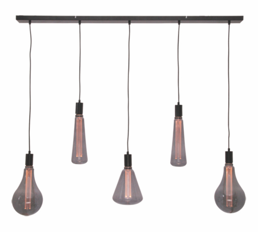 Freelight Pendellampe Carente 5-fatninger Sort (excl. LichtGlobelen) Freelight Pendellampe Carente 5-fatninger Sort (excl. LichtGlobelen)