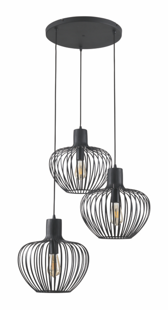 Freelight Pendellampe Arraffone 3-fatninger Rund Sort Freelight Pendellampe Arraffone 3-fatninger Rund Sort