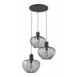 Freelight Pendellampe Arraffone 3-fatninger Rund Sort