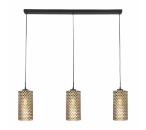 Freelight Pendellampe Aureo 3-fatninger Sort/Guld
