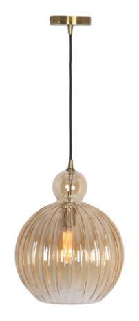 Freelight Pendellampe Gloriana_ 32cm Amber Glas