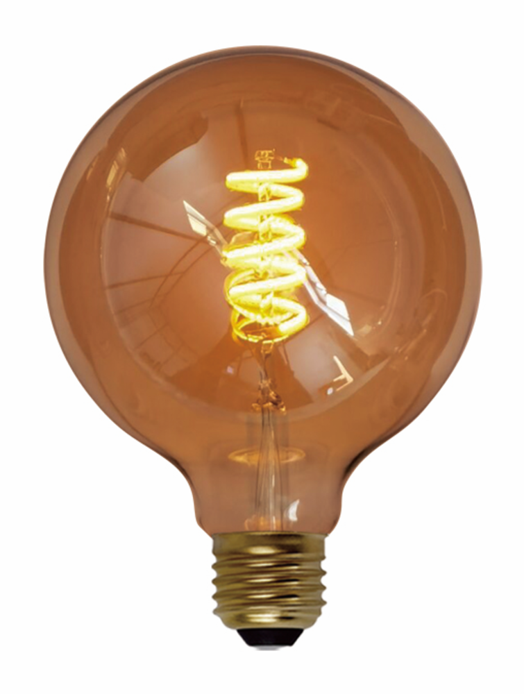 Freelight Globe 8W LED Kulstoftråd Dæmpbar 125mm Gylden