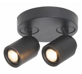 Freelight 2-fatninger Spot Razza GU-10 Sort Freelight 2-fatninger Spot Razza GU-10 Sort