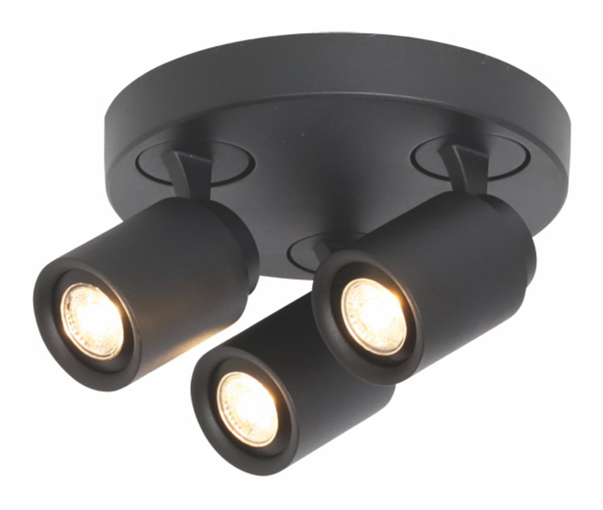 Freelight 3-fatninger Spot Razza GU-10 Sort Freelight 3-fatninger Spot Razza GU-10 Sort