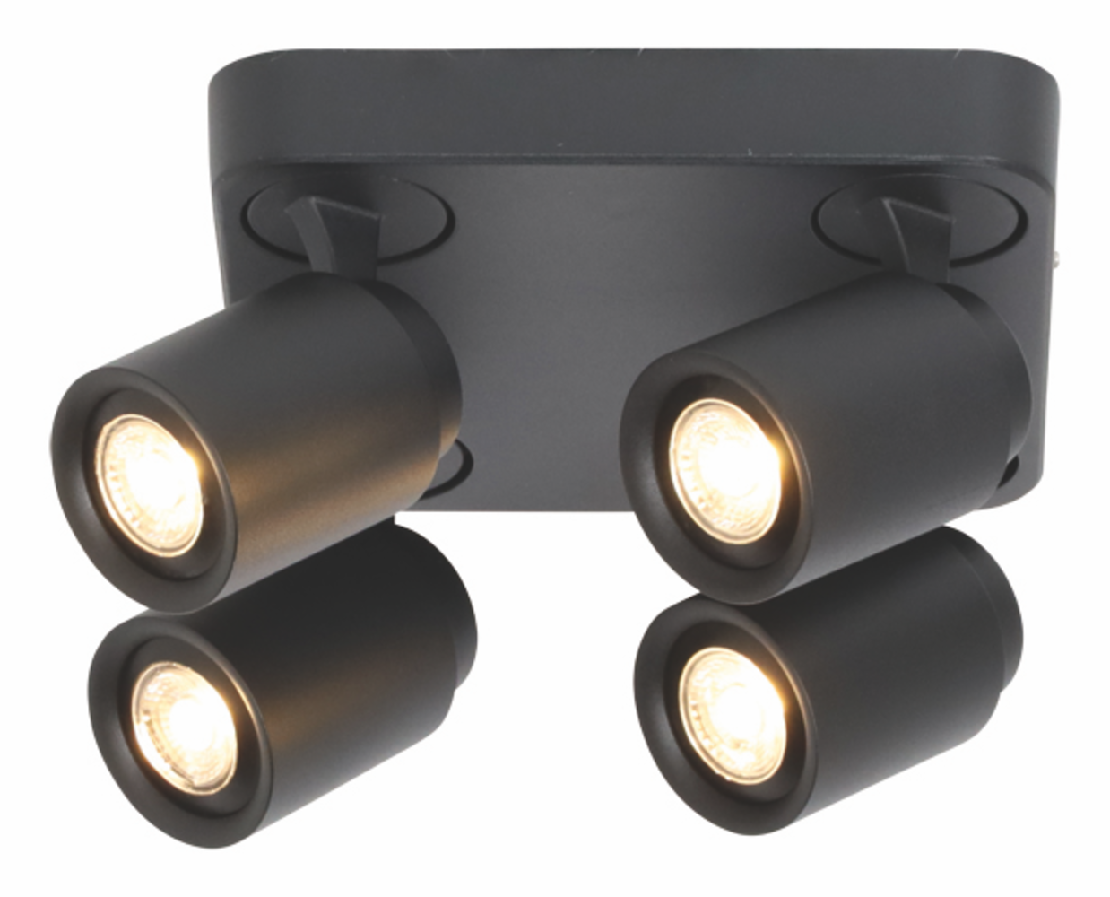 Freelight 4-fatninger Spot Razza GU-10 Sort