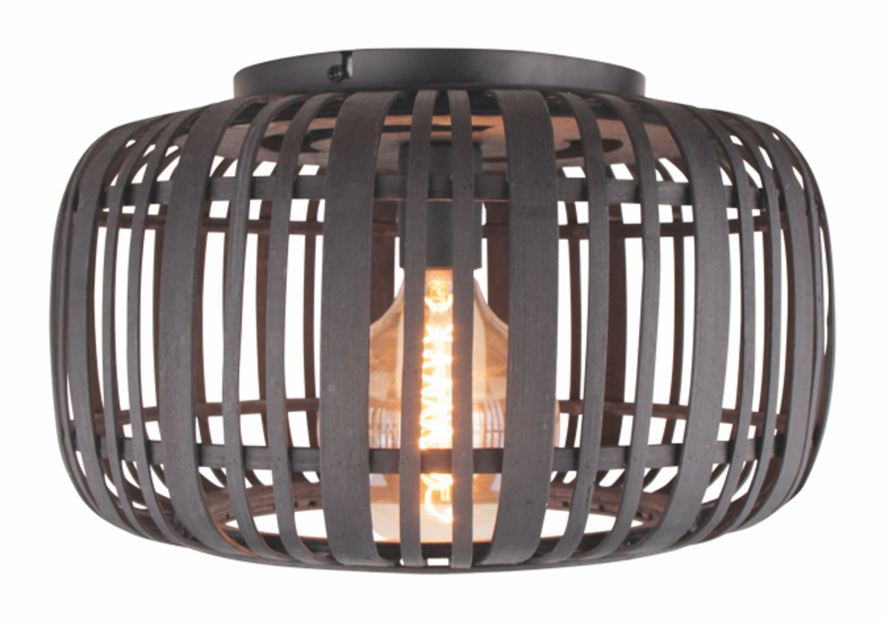 Freelight Loftslampe Treccia_ 40cm Sort / Skærm Rotan Sort Freelight Loftslampe Treccia_ 40cm Sort / Skærm Rotan Sort