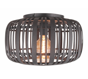 Freelight Loftslampe Treccia ø 40cm Sort / Skærm Rotan Sort