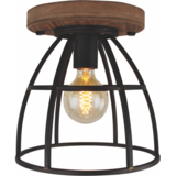 Freelight Loftslampe Birdie ø 25cm Sort/jern/træ