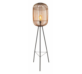 Freelight Gulvlampe Treccia 3-poot Sort / Skærm Rotan Blank Freelight Gulvlampe Treccia 3-poot Sort / Skærm Rotan Blank