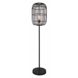 Freelight Gulvlampe Treccia 1-fatning Sort / Skærm Rotan Sort