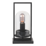 Freelight Bordlampe Tiburio 33cm Sort-Klar Glas