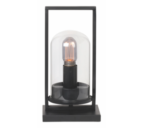 Freelight Bordlampe Tiburio 33cm Sort-Klar Glas