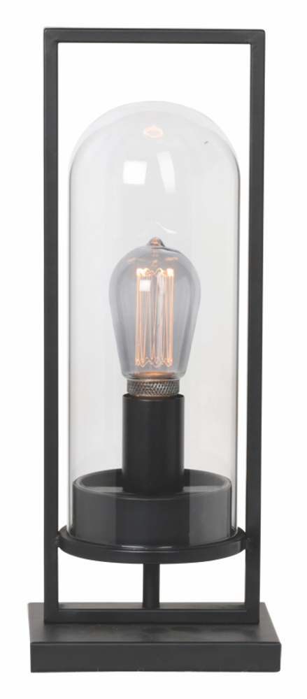 Freelight Bordlampe Tiburio 43cm Sort-Klar Glas Freelight Bordlampe Tiburio 43cm Sort-Klar Glas