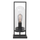 Freelight Bordlampe Tiburio 43cm Sort-Klar Glas