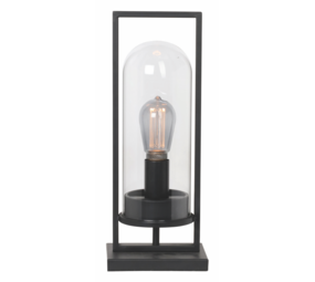 Freelight Bordlampe Tiburio 43cm Sort-Klar Glas