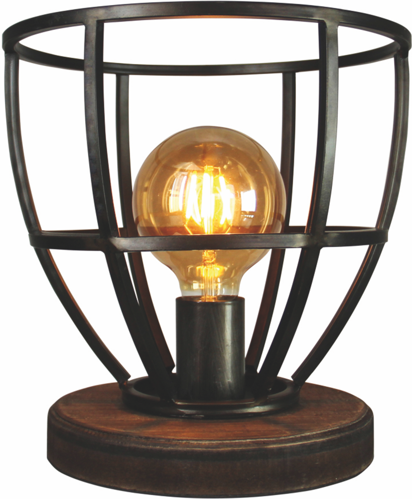 Freelight Bordlampe Birdie h.34cm Sort/jern/træ Freelight Bordlampe Birdie h.34cm Sort/jern/træ