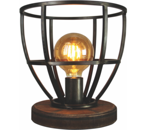 Freelight Bordlampe Birdie h.34cm Sort/jern/træ Freelight Bordlampe Birdie h.34cm Sort/jern/træ