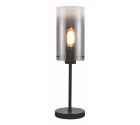 Freelight Bordlampe Ventotto 1-fatning Sort / Røget Glas