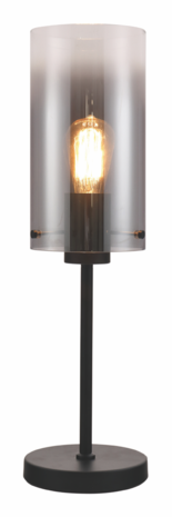 Freelight Bordlampe Ventotto 1-fatning Sort / Røget Glas Freelight Bordlampe Ventotto 1-fatning Sort / Røget Glas