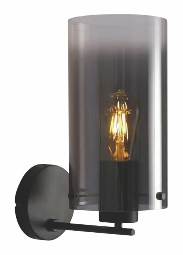 Freelight Væglampe Ventotto Sort / Røget Glas Freelight Væglampe Ventotto Sort / Røget Glas