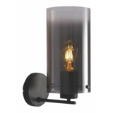 Freelight Væglampe Ventotto Sort / Røget Glas