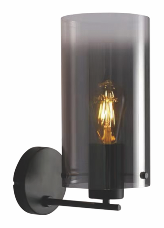 Freelight Væglampe Ventotto Sort / Røget Glas Freelight Væglampe Ventotto Sort / Røget Glas