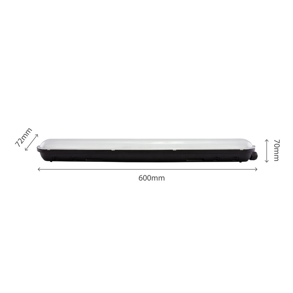 Spectrum LED armatur sort 60cm IP65 - 20W 150lm p/w - 4000K Neutral hvid Spectrum LED armatur sort 60cm IP65 - 20W 150lm p/w - 4000K Neutral hvid