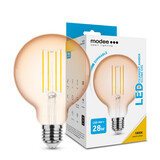 LED filamentpære dæmpbar - E27 G95 4W - 1800K Ekstra varm hvid LED filamentpære dæmpbar - E27 G95 4W - 1800K Ekstra varm hvid