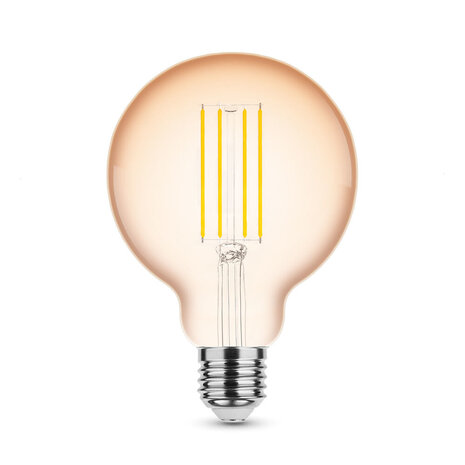 LED filamentpære dæmpbar - E27 G95 4W - 1800K Ekstra varm hvid LED filamentpære dæmpbar - E27 G95 4W - 1800K Ekstra varm hvid