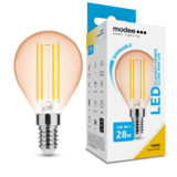 LED Filamentpære dæmpbar - E14 G45 4W - 1800K Ekstra varm hvid LED Filamentpære dæmpbar - E14 G45 4W - 1800K Ekstra varm hvid