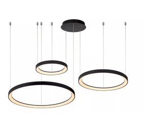 Lucide LED Pendellampe VIDAL - Ø78cm - Dæmpbar - 120W - 2700K - Mat Sort Lucide LED Pendellampe VIDAL - Ø78cm - Dæmpbar - 120W - 2700K - Mat Sort