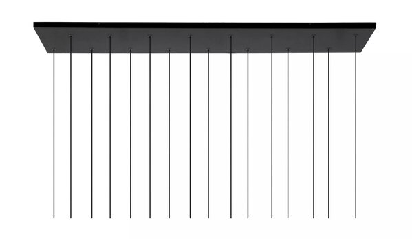 Lucide LED Pendellampe TEARS - G4 armatur - 16x1,5W - 3000K - Dæmpbar - Sort