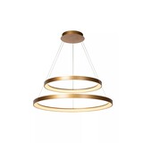 Lucide LED Pendellampe VIDAL - 92W - 2700K - Ø780mm - Dæmpbar - Matt guld/messing