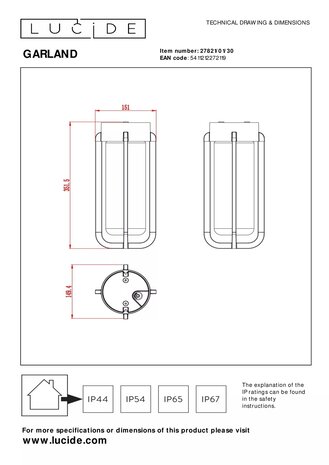 Lucide LED Loftslampe GARLAND - E27 fatning - IP44 - Ø151mm - Sort Lucide LED Loftslampe GARLAND - E27 fatning - IP44 - Ø151mm - Sort