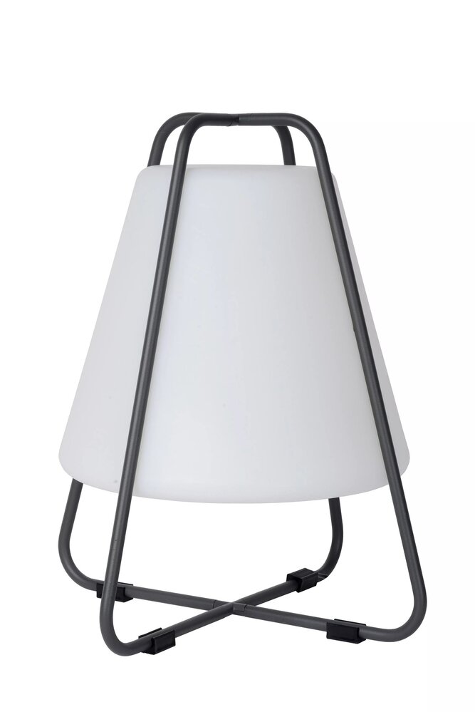 Lucide LED Bordlampe PYRAMID - 2W - 2700K Varm hvid - IP54 - Dæmpbar - Antracit