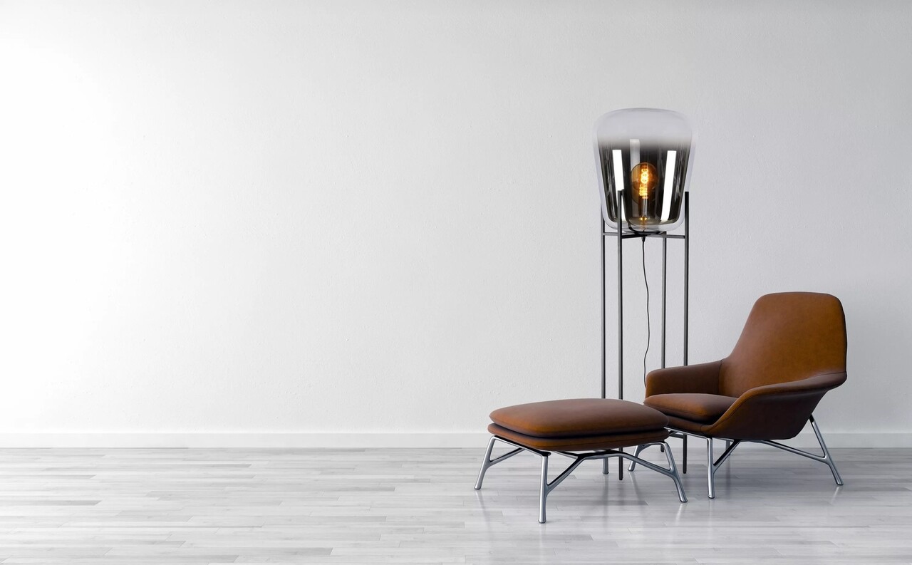 Lucide LED Gulvlampe GLORIO - E27 armatur - Ø45 - Sort