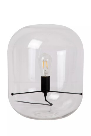Lucide LED Bordlampe VITRO - E27 armatur - Ø35cm - Gennemsigtig Lucide LED Bordlampe VITRO - E27 armatur - Ø35cm - Gennemsigtig