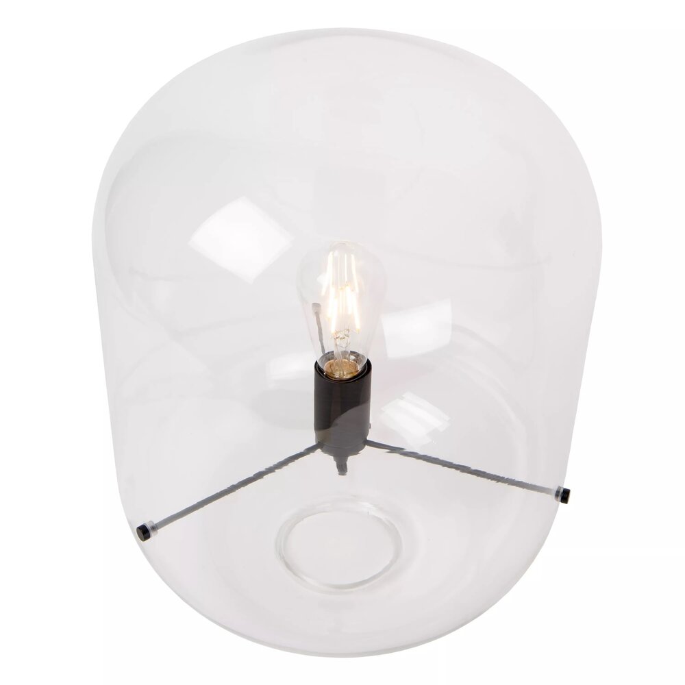Lucide LED Bordlampe VITRO - E27 armatur - Ø35cm - Gennemsigtig Lucide LED Bordlampe VITRO - E27 armatur - Ø35cm - Gennemsigtig