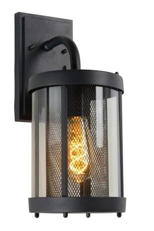 Lucide LED Væglampe Udendørs - 1xE27 - IP23 - Sort