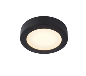 Lucide LED Loftslampe Badeværelse - Ø18 cm - Dæmpbar - 1x12W - 3000K - IP44 - Sort