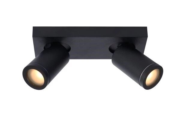 Lucide LED loftsspot Badeværelse - Dim til varm - GU10 - 2x5W - 2200K-3000K - IP44 - Sort Lucide LED loftsspot Badeværelse - Dim til varm - GU10 - 2x5W - 2200K-3000K - IP44 - Sort