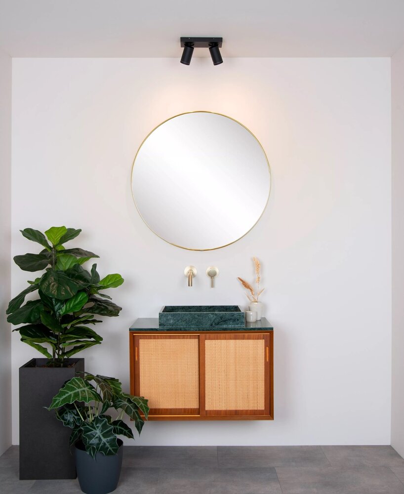Lucide LED loftsspot Badeværelse - Dim til varm - GU10 - 2x5W - 2200K-3000K - IP44 - Sort Lucide LED loftsspot Badeværelse - Dim til varm - GU10 - 2x5W - 2200K-3000K - IP44 - Sort
