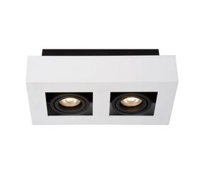 Lucide LED loftspot - Dæmp til varm - GU10 - 2x5W - 2200K-3000K - Hvid