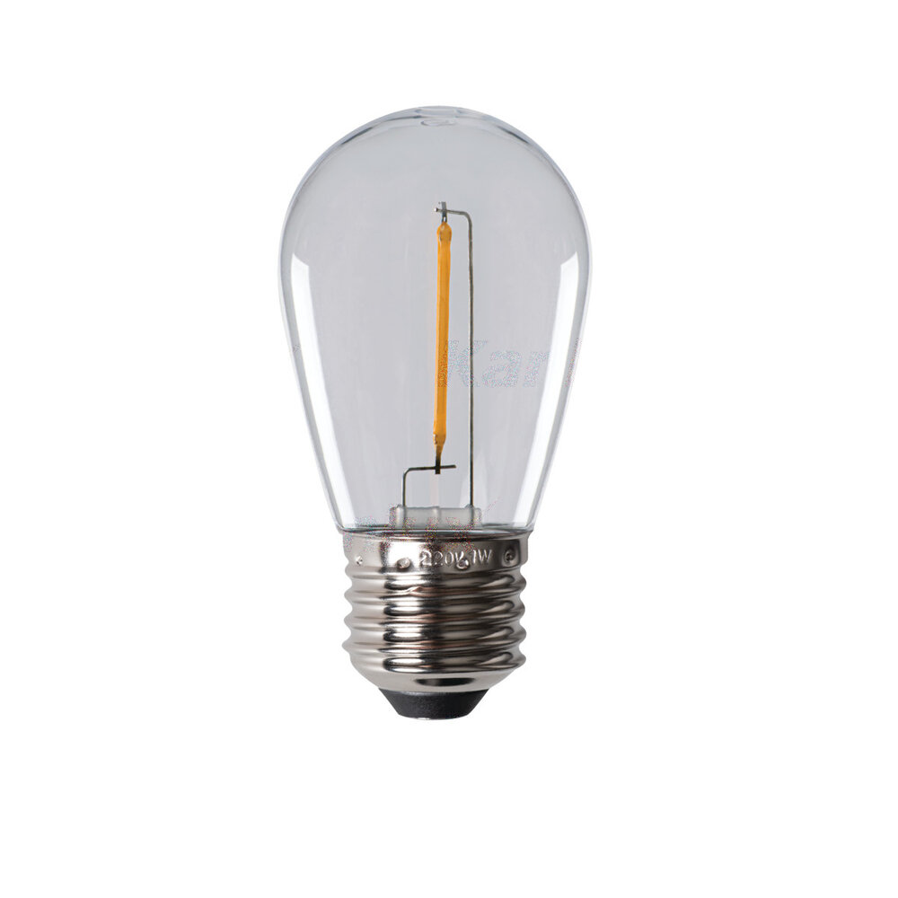 LED-glødepære - E27 ST45 - 0,5W erstatter 5W - 3000K Varm hvid